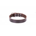 Dark-Brown Labrador Dog Collar of Natural Leather Handcrafted