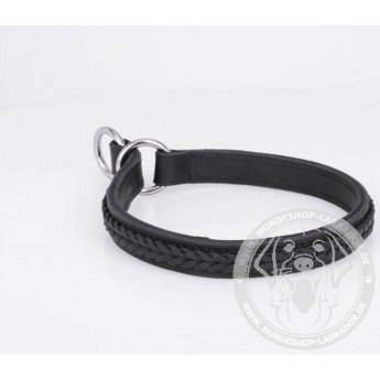 Leather Braided Labrador Collar for Obedience Training