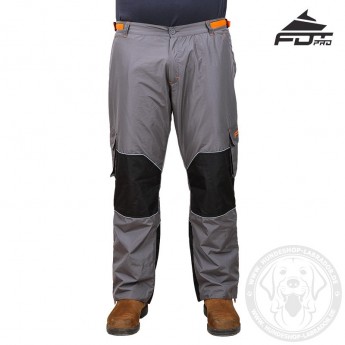 Dunkel-graue Trainer Hose mit Logo