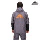 Dunkel-graue Trainer Jacke mit Logo