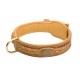 Braided Leather Dog Collar with Nappa Padding for Labrador