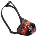 Hand Painted Flamy Leather Labrador Muzzle