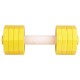 Wooden Dog Training Dumbbell with Yellow Weight Plates 650 gr