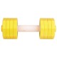 Wooden Dog Training Dumbbell with Yellow Weight Plates 650 gr