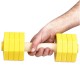Wooden Dog Training Dumbbell with Yellow Weight Plates 650 gr