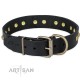 Exclusive FDT Artisan Leather Dog Collar "Strict Elegance"