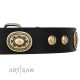 Exclusive FDT Artisan Leather Dog Collar "Strict Elegance"