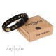 Exclusive FDT Artisan Leather Dog Collar "Strict Elegance"