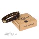 Braunes Lederhalsband von FDT Artisan "Rich Fashion"