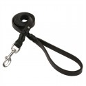 Braided Leather Dog Leash With Stainless Steel Snap-hook