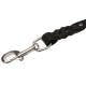 Braided Leather Dog Leash With Stainless Steel Snap-hook