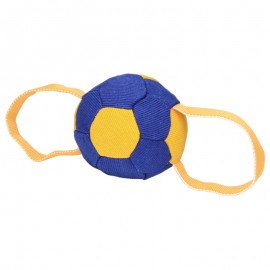 Beißball  aus French Linen mit zwei Nylon Handschlaufen