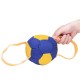 Soccer Ball Design French Linen Dog Bite Tug with Two Handles