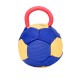 Soccer Ball Design French Linen Dog Bite Tug with Two Handles