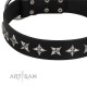 Himmlisches FDT Artisan Lederhalsband für Labrador "Lights out"