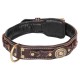 Braided Leather Dog Collar with Nappa Padding for Labrador