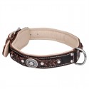 Braided Leather Dog Collar with Nappa Padding for Labrador