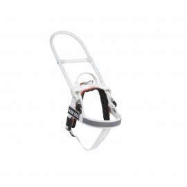 White Assistant Nylon Dog Harness with red padding for Guide Labrador