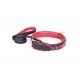 Exclusive Leather Dog Collar and Leash Set with red padding