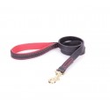 Chic Leather Dog Lead for Labrador  with Red Padding for Everyday Walks