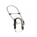 White Assistant Nylon Dog Harness with yellow padding for Guide Labrador