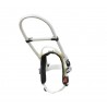 White Assistant Nylon Dog Harness with yellow padding for Guide Labrador