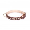 Brass Spiked Leather Labrador Collar with Pyramids