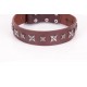 Brown Dog Collar for Labrador  with Stars Design FDT Artisan