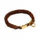 Braided Leather Choke Dog Collar