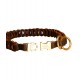 Braided Leather Choke Dog Collar