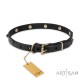 "Age of Style" 20 mm breites Designer Leather Dog Collar FDT Artisan