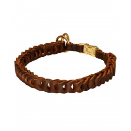 Braided Leather Choke Dog Collar