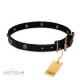 'Cloak and Sword'  exclusiv Leather Dog Collar FDT Artisan