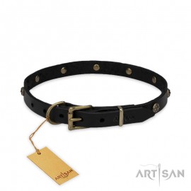 'Cloak and Sword'  exclusiv Leather Dog Collar FDT Artisan