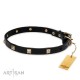 "Modern Style"  Leather Dog Collar 20 mm by FDT Artisan