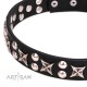 "Planets and Stars"  Leder Hundehalsband 30 mm von FDT Artisan