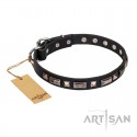 "Supreme Elegance" Designer Leather Dog Collar