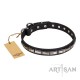 Original Leather Dog Collar with beautiful Studs by FDT Artisan