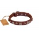 "Yellow Star" exclusiv  Leather Dog Collar with Stars by FDT Artisan