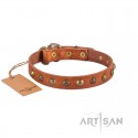 Rundnieten exklusives Lederhalsband von FDT Artisan