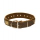 Leather Dog Collar with Brass Plates