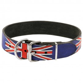 Leather Dog Collar - United Kingdom Pride