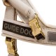 Guide Dog White Leather Harness for Labrador