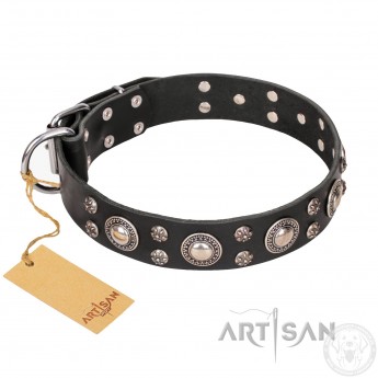Studded Leather Dog Collar "Vintage Necklace"