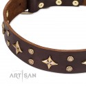 Bestseller Lederhalsband FDT Artisan "High Fashion" braun