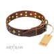 Lederhalsband FDT Artisan "High Fashion" braun