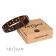 Leather Dog Collar FDT Artisan "High Fashion"  Brown