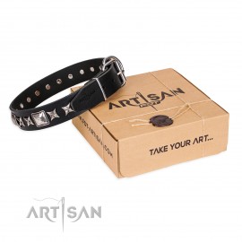 Lederhalsband mit Schmuck  "Space Walk" FDT Artisan