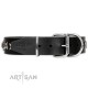 Leather Dog Collar with Adornment "Space Walk" FDT Artisan 