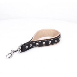 Short Leather Pull Tab with light colour padding